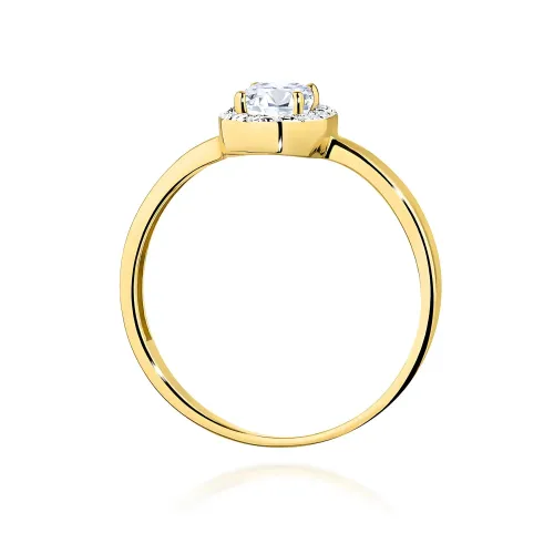 Złoty pierścionek z diamentem laboratoryjnym 0,40ct W0330