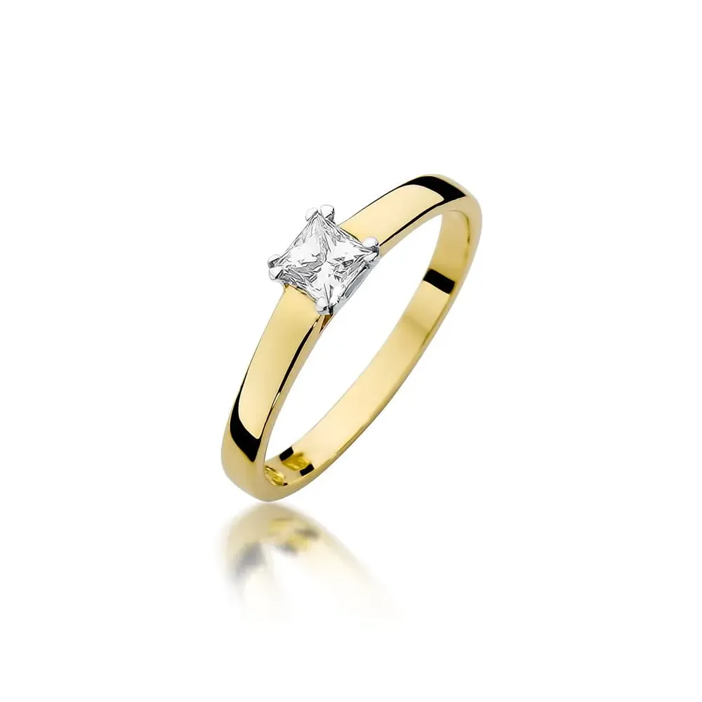 Złoty pierścionek z diamentem 0,30ct W0347