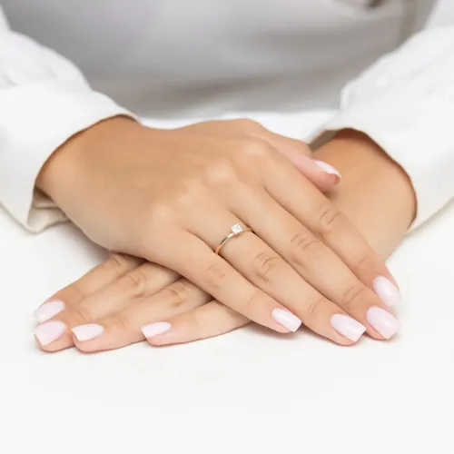 Złoty pierścionek z diamentem 0,30ct W0587