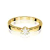 Złoty pierścionek z diamentem laboratoryjnym 0,10ct i brylantami 0,05ct W0061
