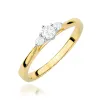 łoty pierścionek z diamentem laboratoryjnym 0,21ct W0608