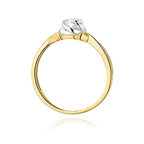 Złoty pierścionek z brylantem 0,30ct W0329