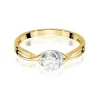 Złoty pierścionek z diamentem laboratoryjnym 0,30ct W0329