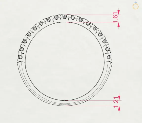 Złoty pierścionek z brylantami 0,34ct 101-10044/1  K