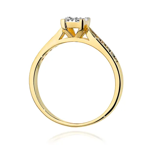 Złoty pierścionek z diamentami 0,17ct W0402