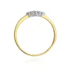 Złoty pierścionek z brylantami 0,12ct W0427