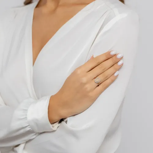 Złoty pierścionek z brylantami 0,20ct W0570