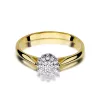 Złoty pierścionek z brylantami 0,10ct W0401