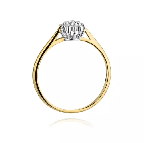 Złoty pierścionek z brylantami 0,10ct W0401