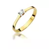 Złoty pierścionek z brylantem 0,09ct W0407