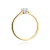 Złoty pierścionek z brylantem 0,09ct W0407