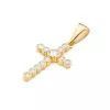 Złota zawieszka krzyżyk z brylantami 0,32ct D0008