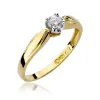 Złoty pierścionek z brylantem 0,24ct W0197