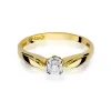 Złoty pierścionek z brylantem 0,24ct W0197