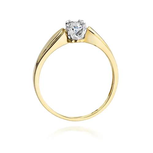 Złoty pierścionek z brylantem 0,24ct W0197